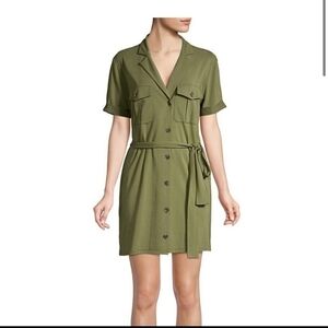 Joie Black Modal Cotton Blend Shirt Dress. Size M